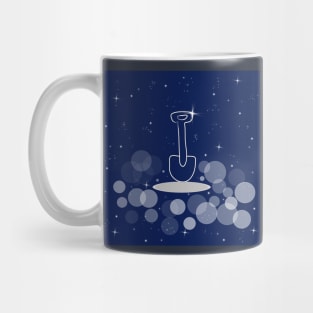 shovel, work, physical labor, worker, service, holiday, space,  galaxy, stars, cosmos, Mug